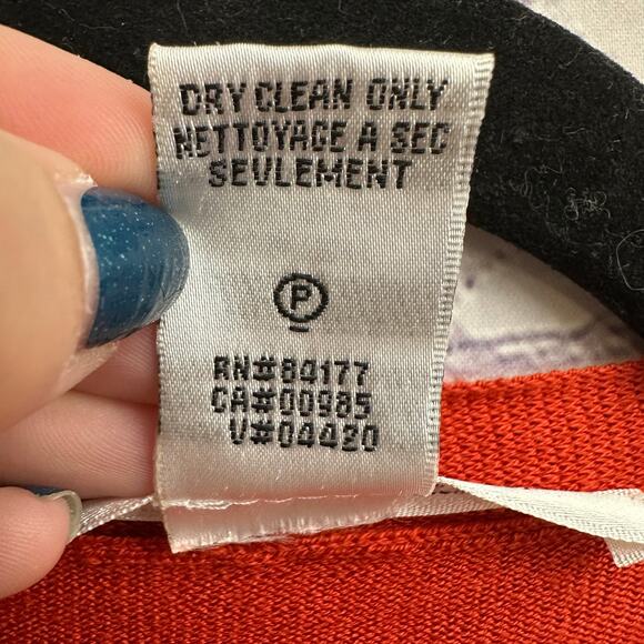 Diane von Furstenberg Orange Red Open Cardigan Silk Cashmere Blend Small - Picture 6 of 6